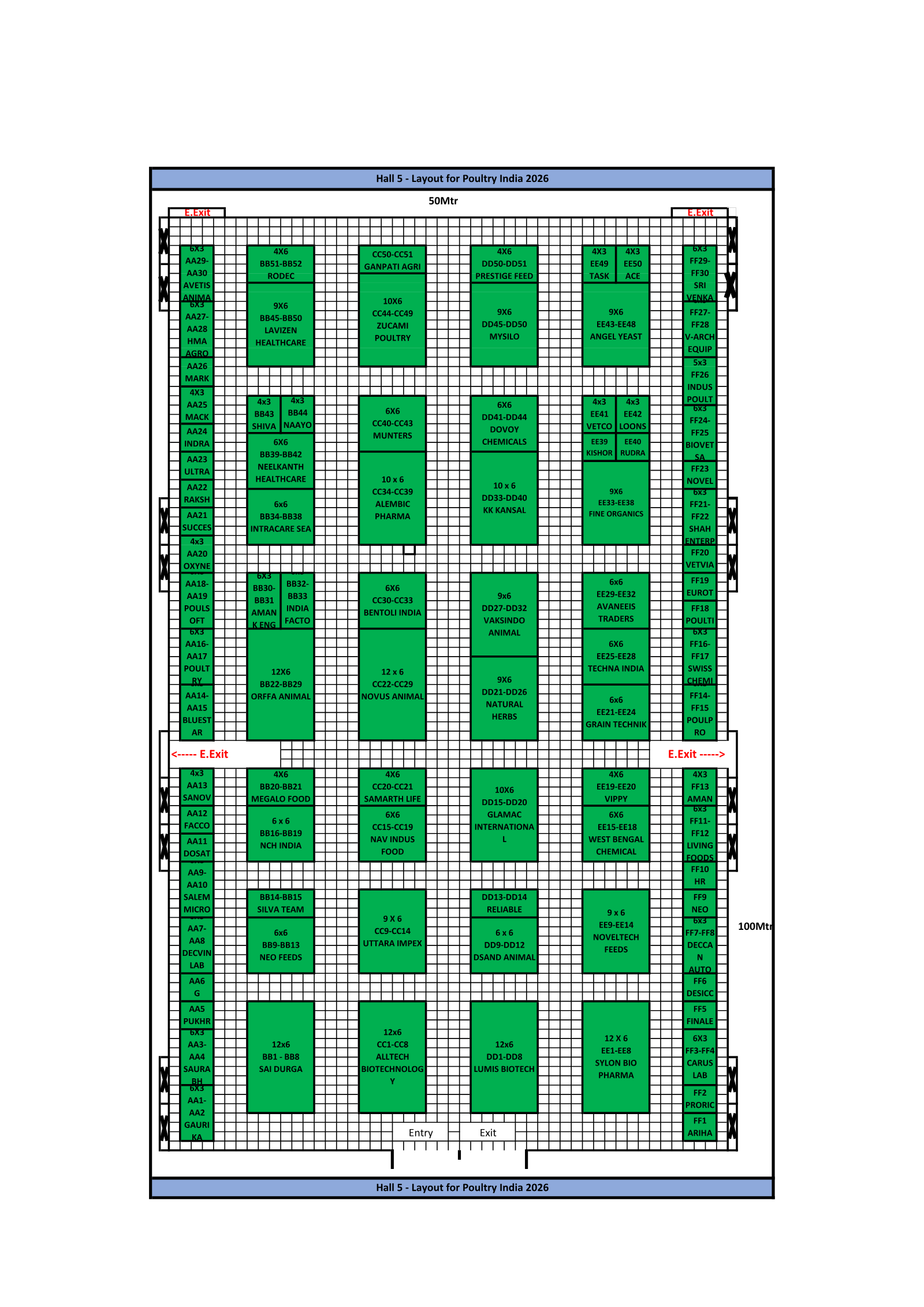 Hall 5 floor plan — Poultry India 2026