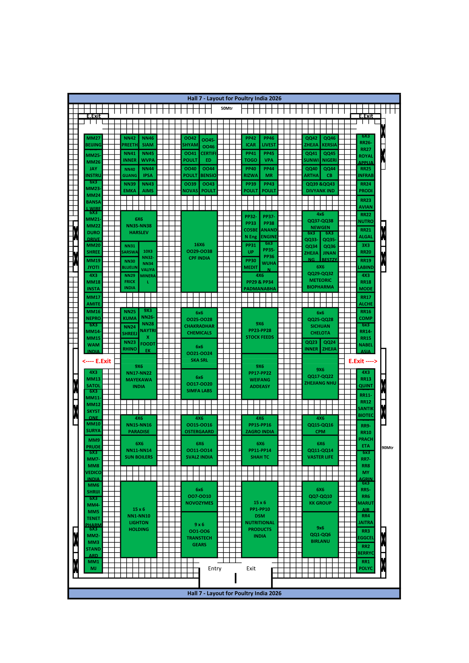 Hall 7 floor plan — Poultry India 2026